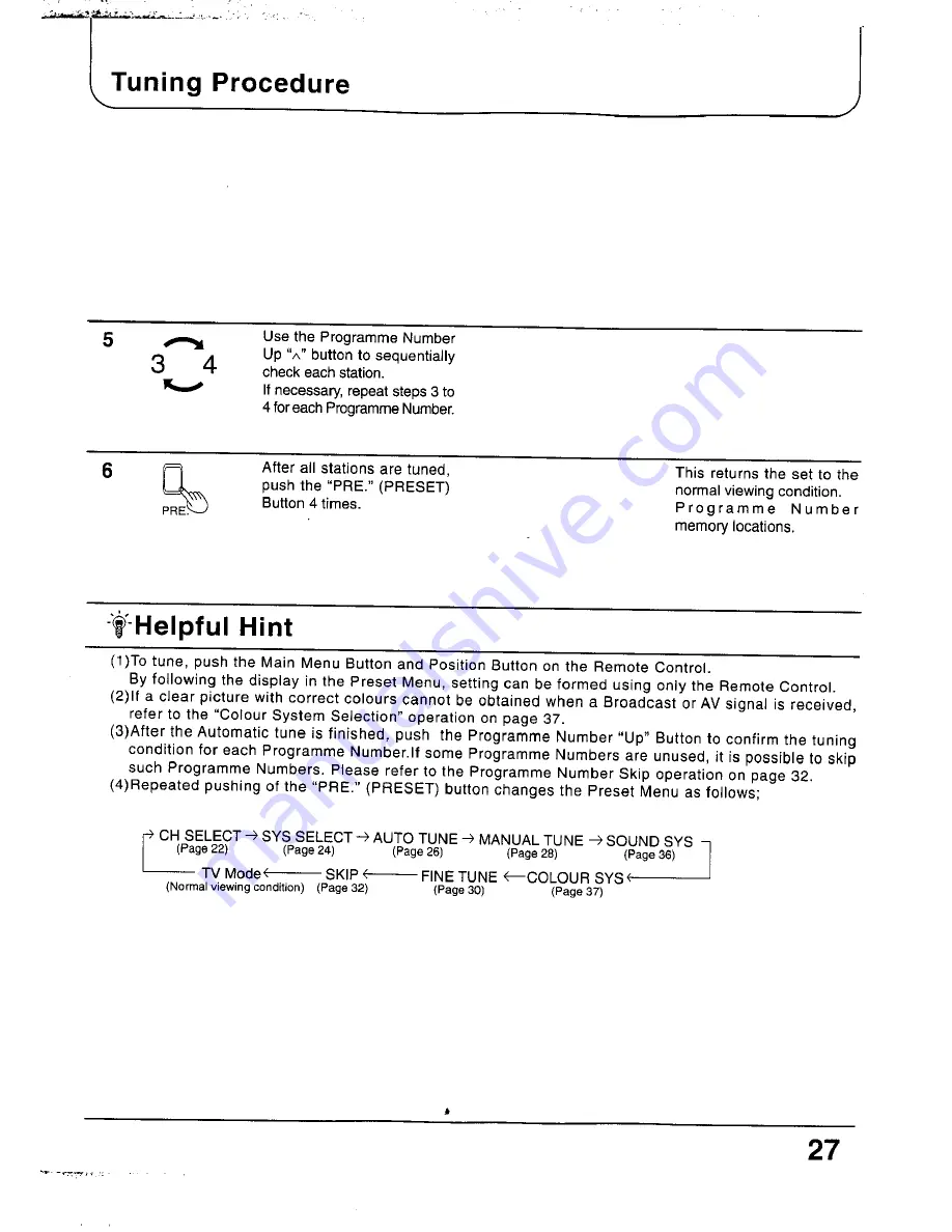 Panasonic TC-29P100 Series Operating Instructions Manual Download Page 27