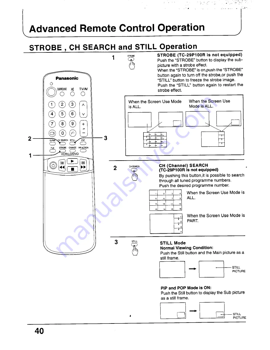 Panasonic TC-29P100 Series Operating Instructions Manual Download Page 40