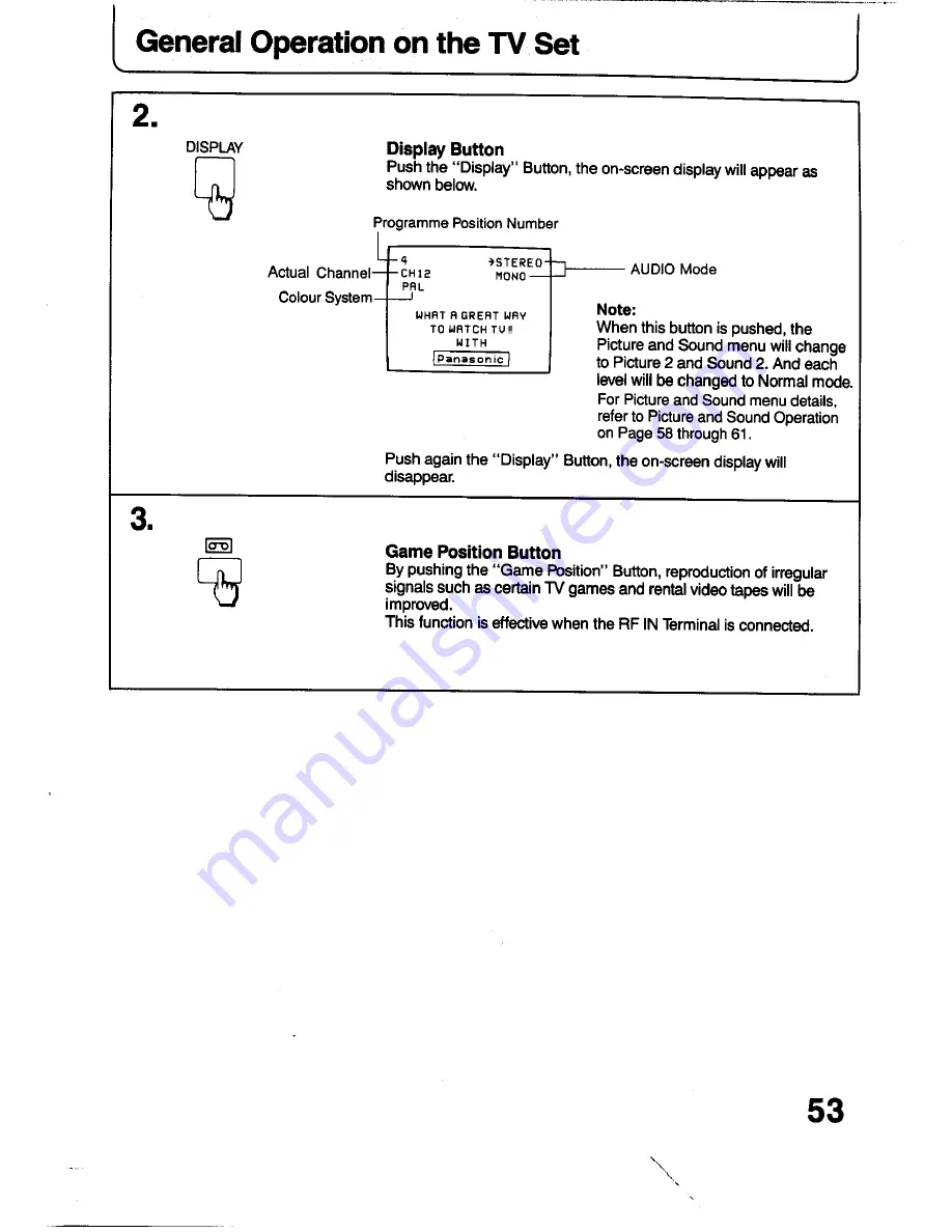 Panasonic TC-29V1Z Operating Instructions Manual Download Page 53