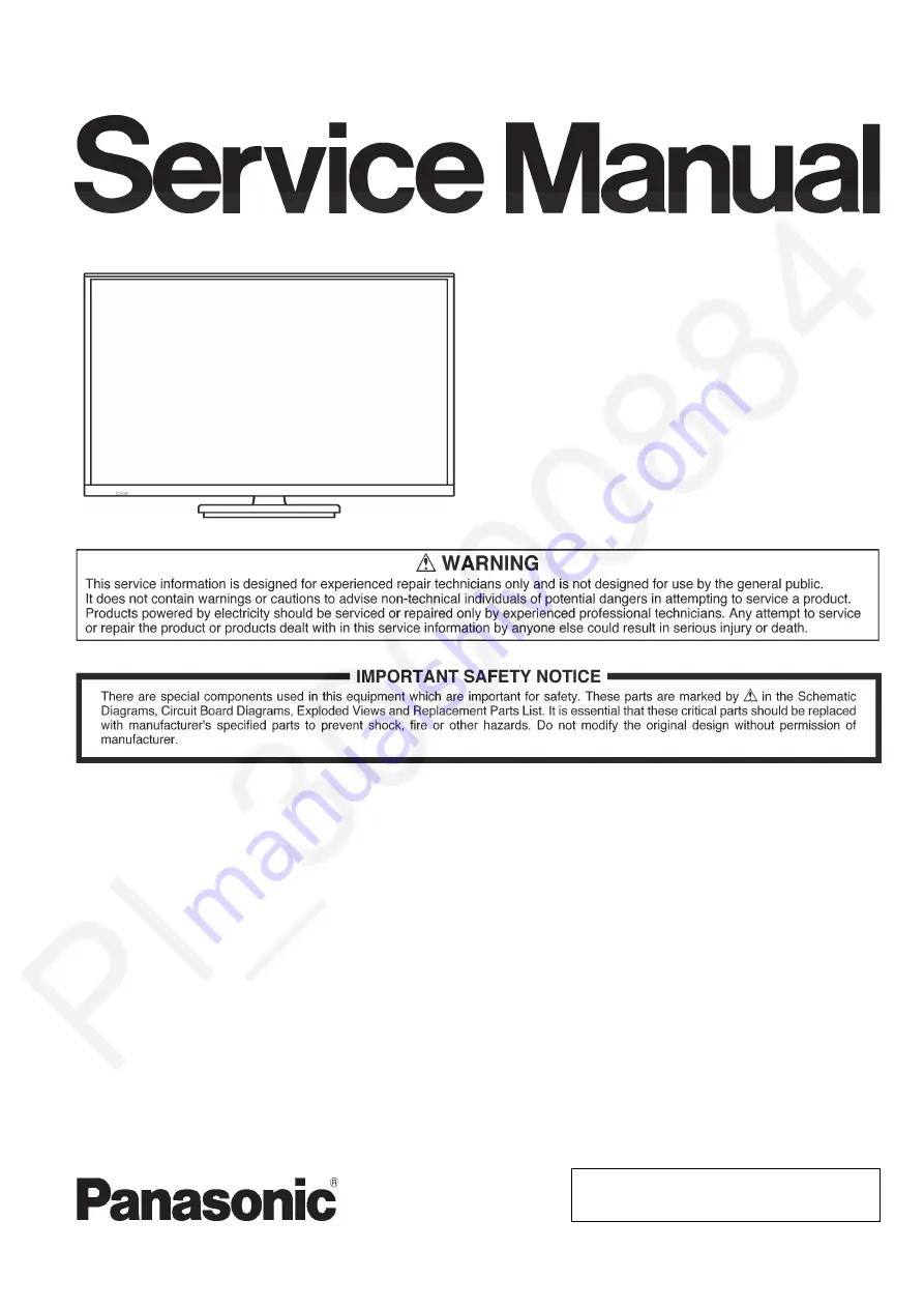 Panasonic TC-32A400U Service Manual Download Page 1