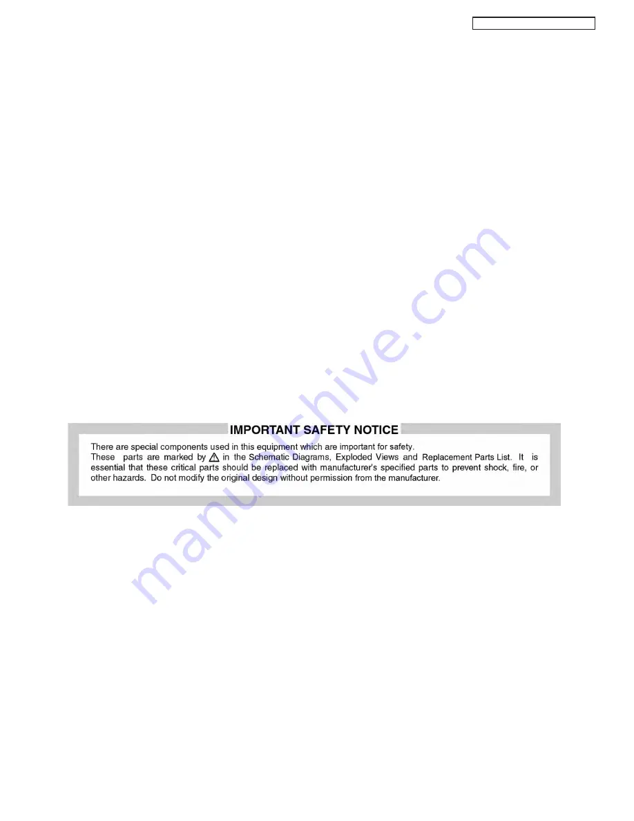 Panasonic TC-32LX80LA Service Manual Download Page 5