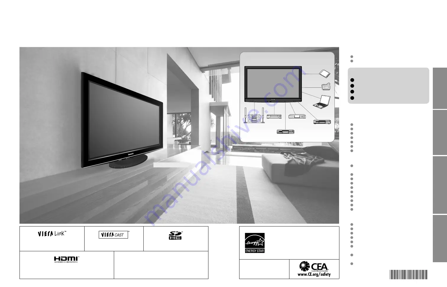 Panasonic TC-P42G10 Operating Instructions Manual Download Page 2