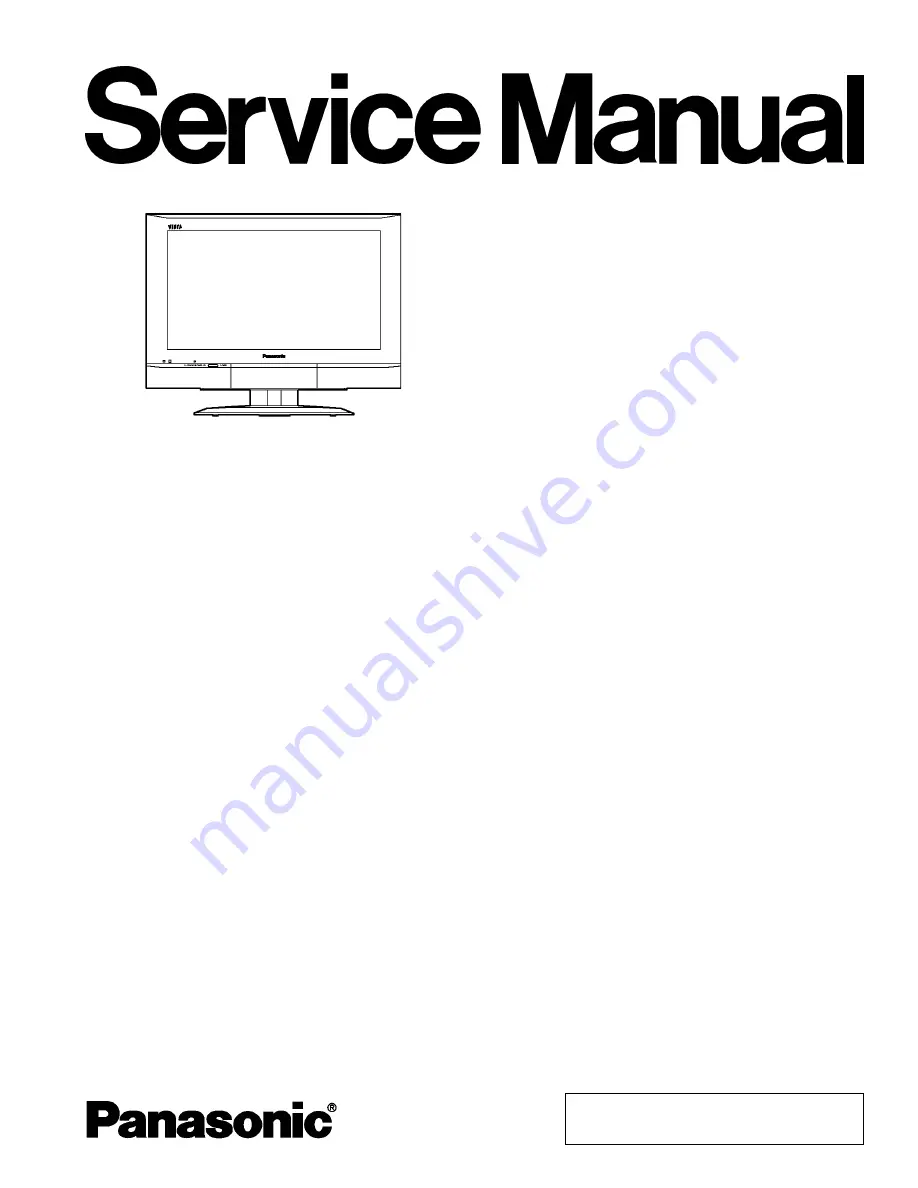 Panasonic TC26LX50 - LCD COLOR TV Service Manual Download Page 1