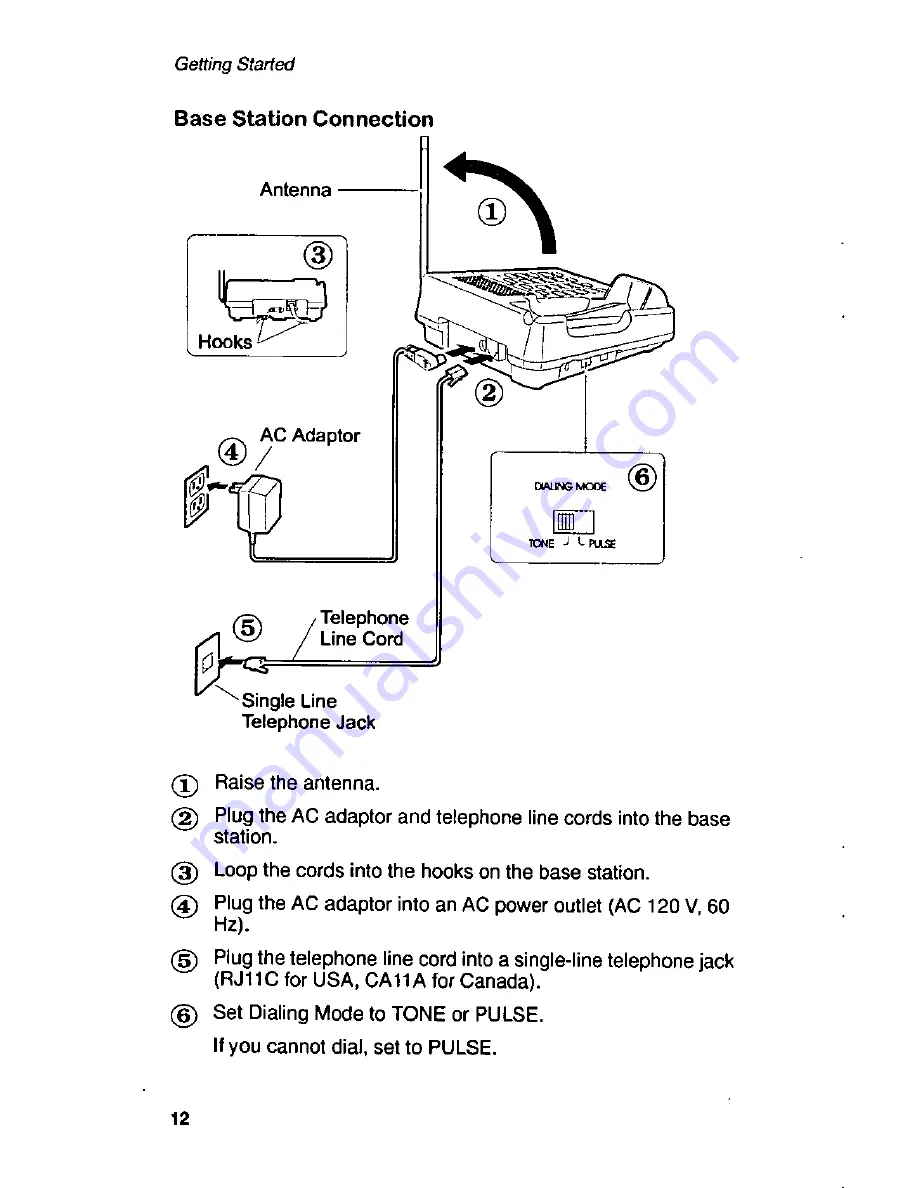 Panasonic Telenium EB-P55S Operating Instructions Manual Download Page 14