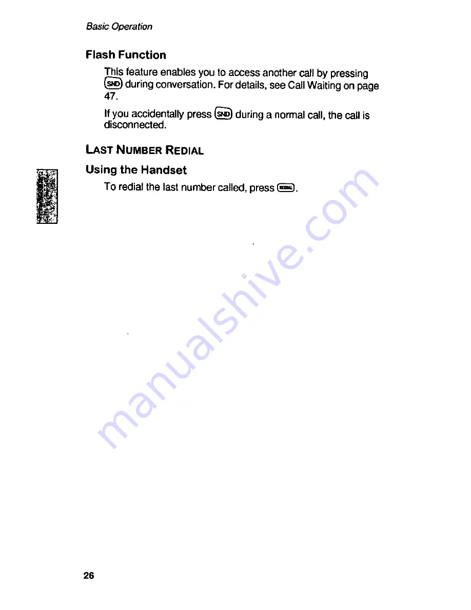 Panasonic Telenium EB-P55S Operating Instructions Manual Download Page 28