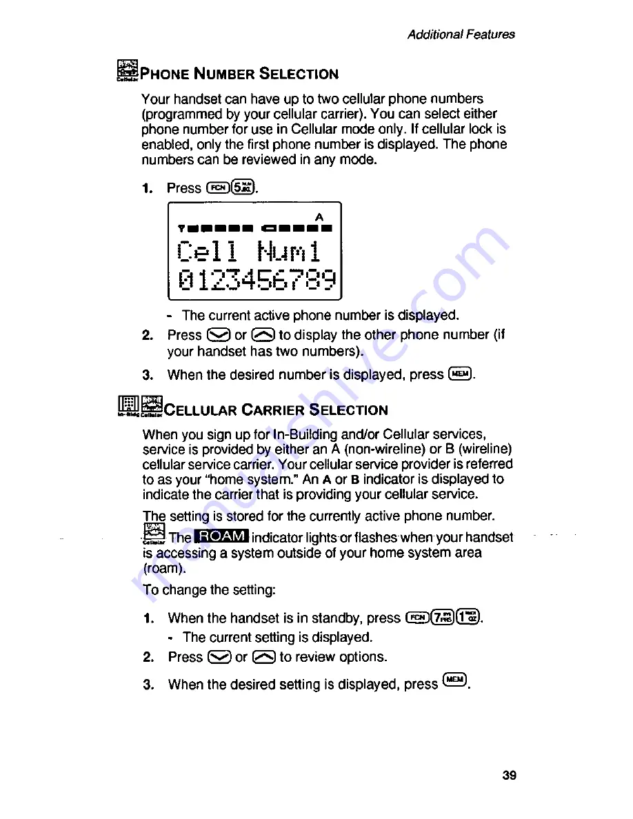 Panasonic Telenium EB-P55S Operating Instructions Manual Download Page 41