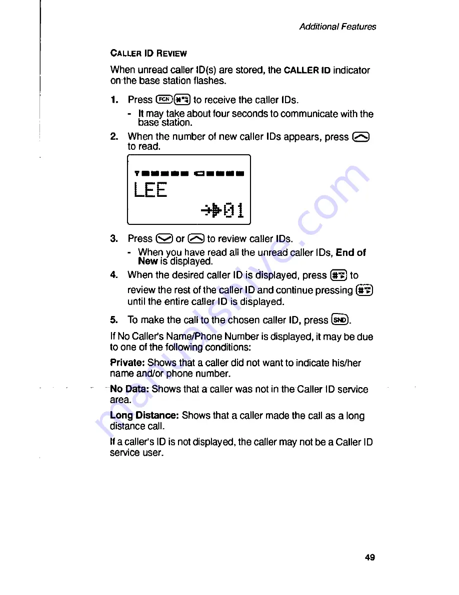 Panasonic Telenium EB-P55S Operating Instructions Manual Download Page 51