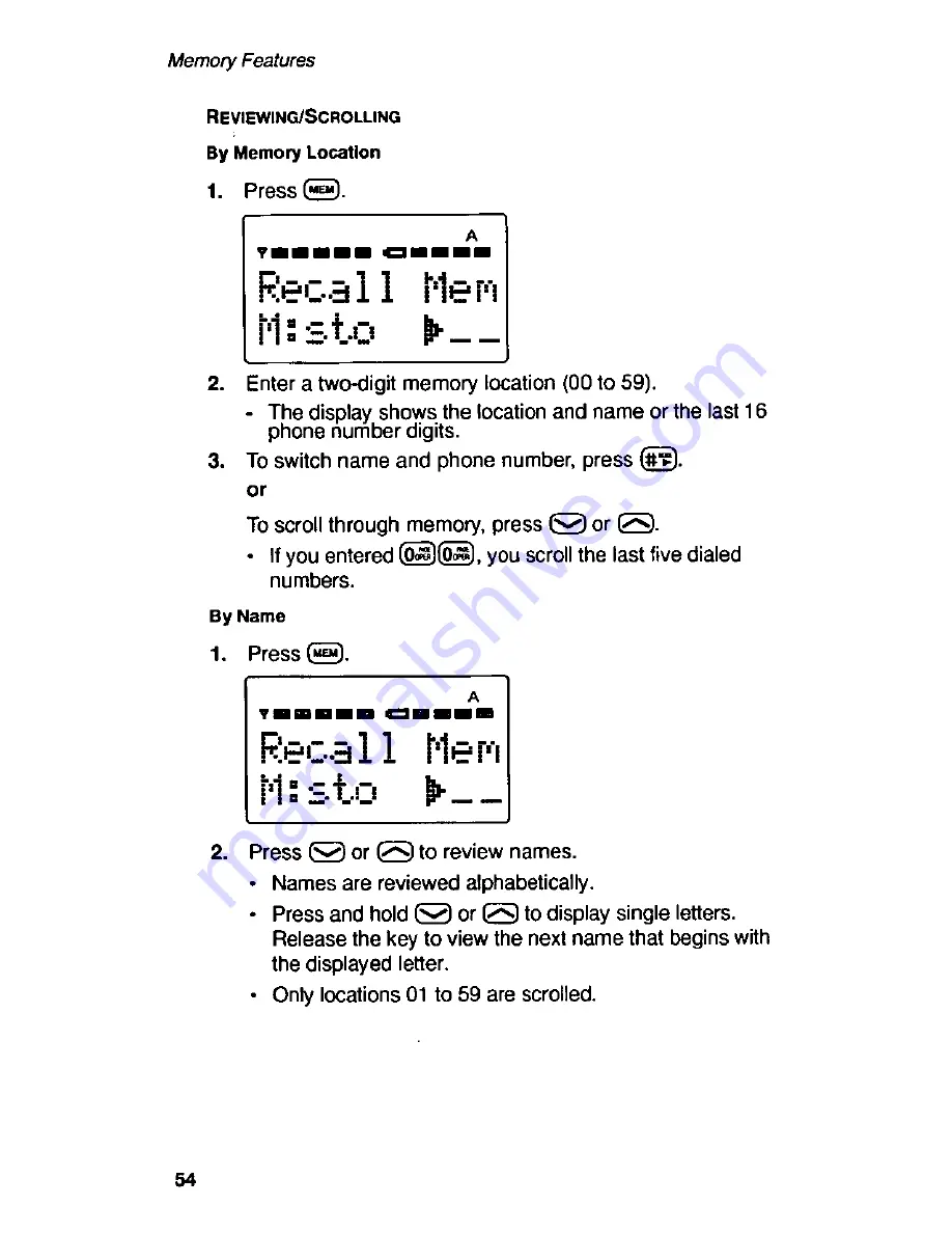 Panasonic Telenium EB-P55S Operating Instructions Manual Download Page 56