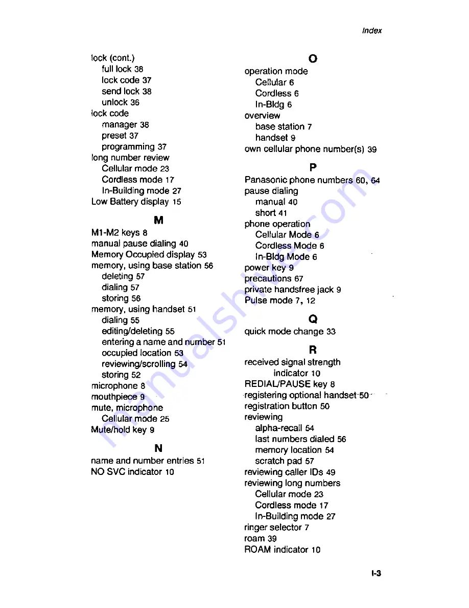 Panasonic Telenium EB-P55S Operating Instructions Manual Download Page 81