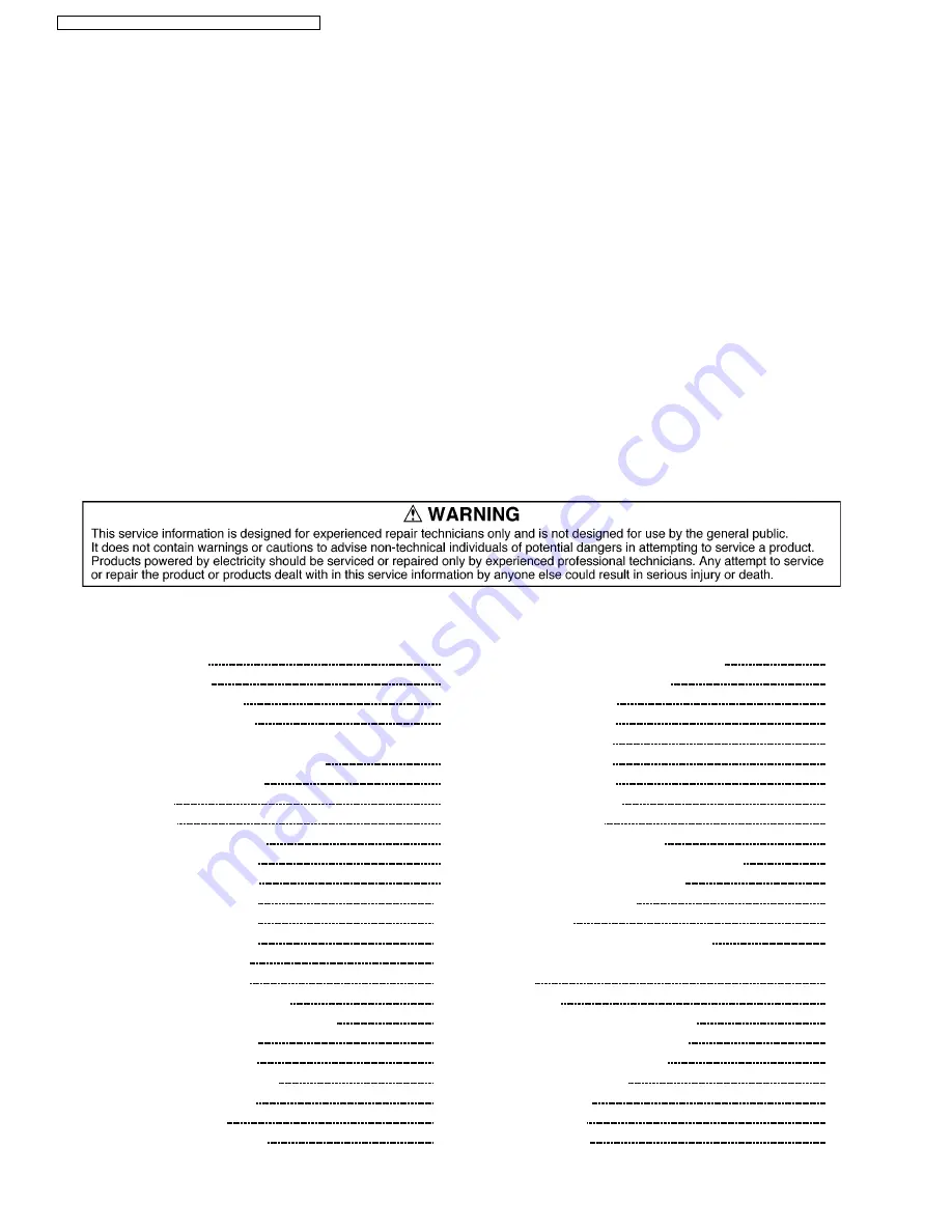 Panasonic TH-42PH10BK Service Manual Download Page 2