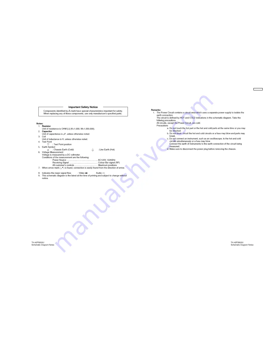 Panasonic TH-42PX600U Service Manual Download Page 69