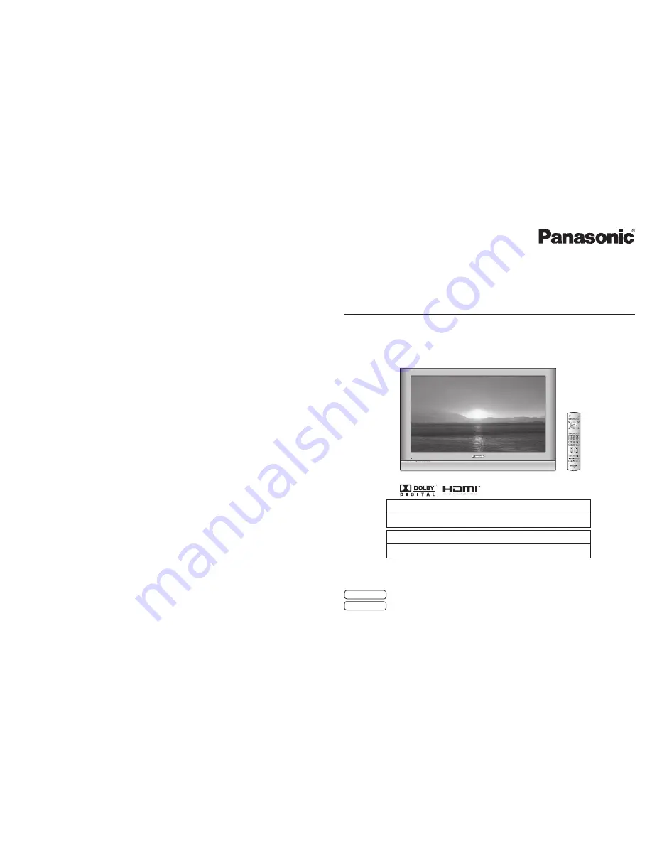 Panasonic TH-42PX6U Operating Instructions Manual Download Page 1