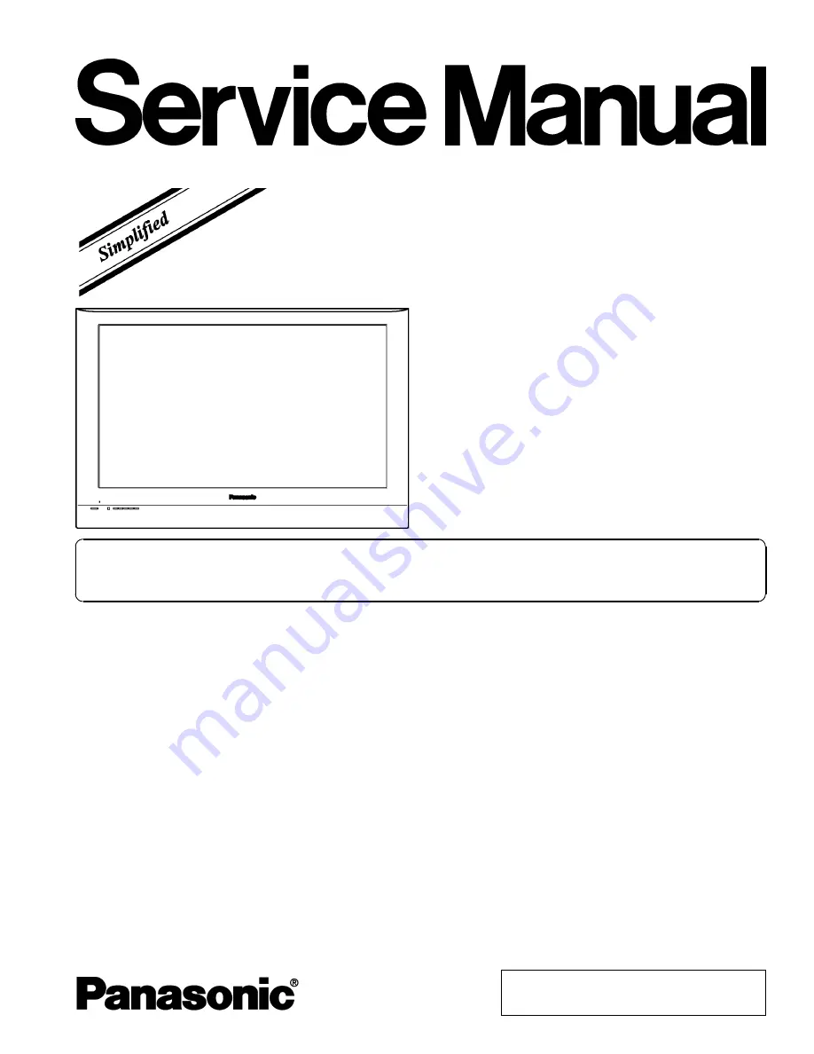 Panasonic TH-42PX6U Service Manual Download Page 1