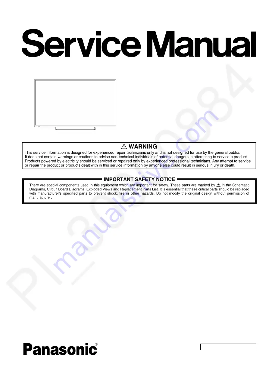 Panasonic TH-43CS630X Service Manual Download Page 1