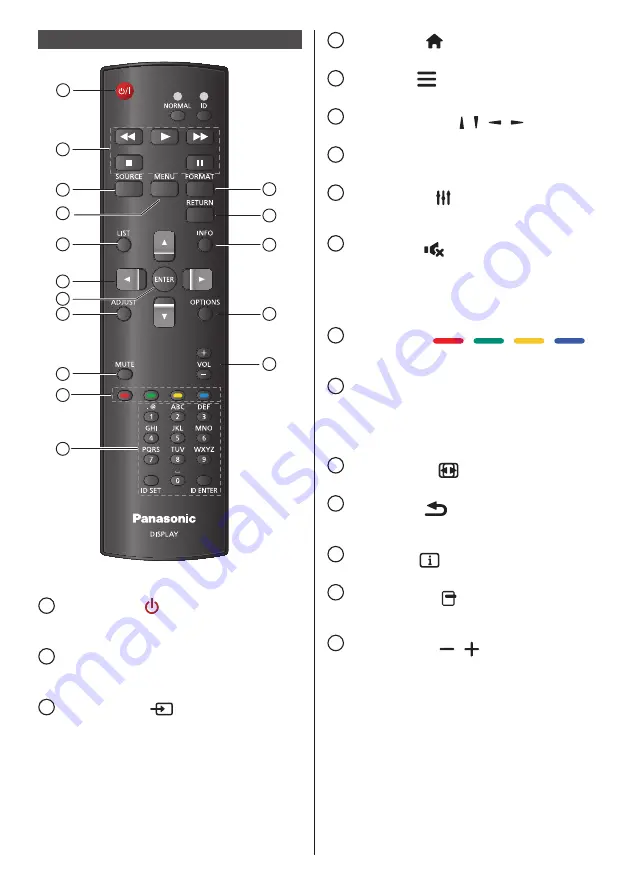 Panasonic TH-49LFV8W: TH-55LFV8U Operating Instructions Manual Download Page 122