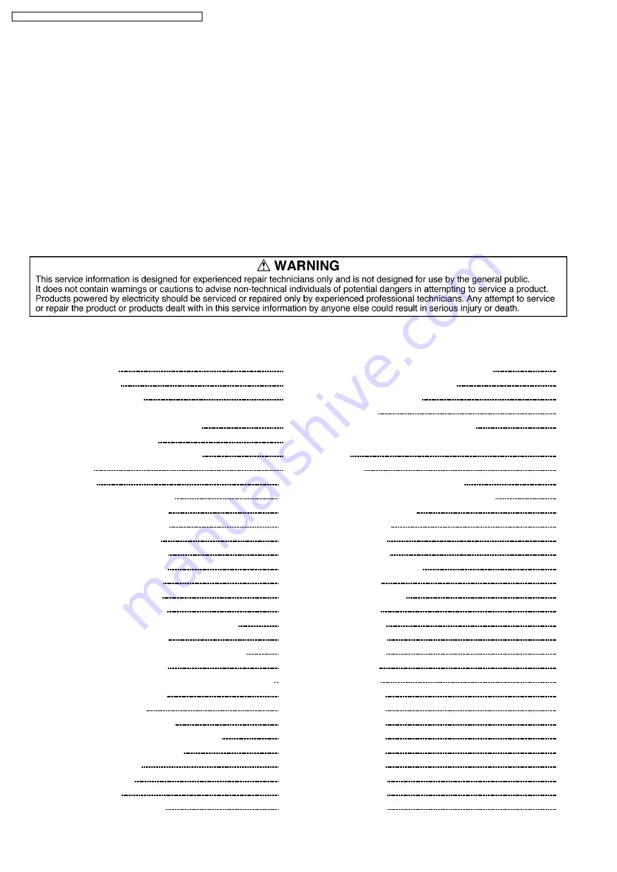 Panasonic TH-50PHD8BK Service Manual Download Page 2