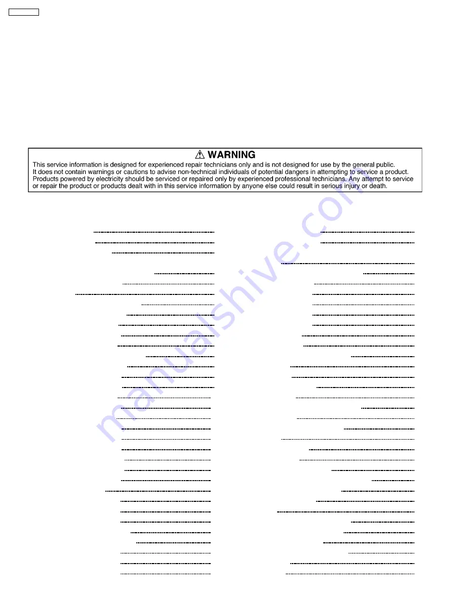 Panasonic TH-50PM50U Service Manual Download Page 2