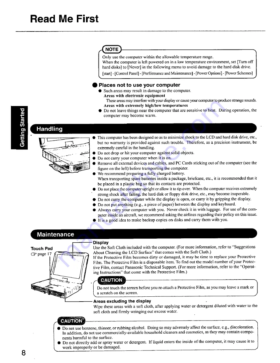 Panasonic Toughbook CF-18BDAZXMM Скачать руководство пользователя страница 8