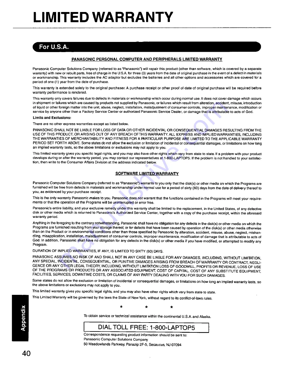 Panasonic Toughbook CF-50F1FGUDM User Manual Download Page 40