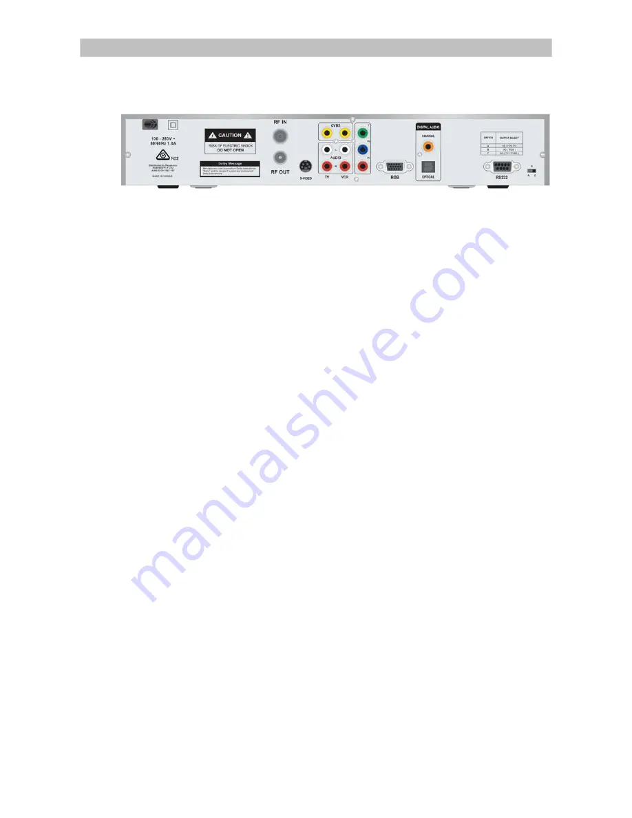 Panasonic TU-HDT104A Operating Instructions Book Manual Download Page 5