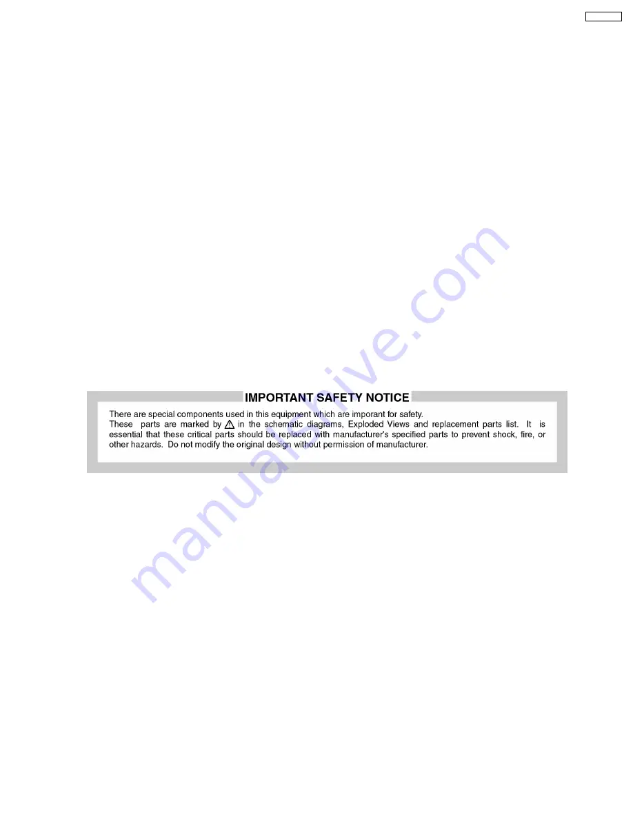 Panasonic TU-PT700U Service Manual Download Page 5