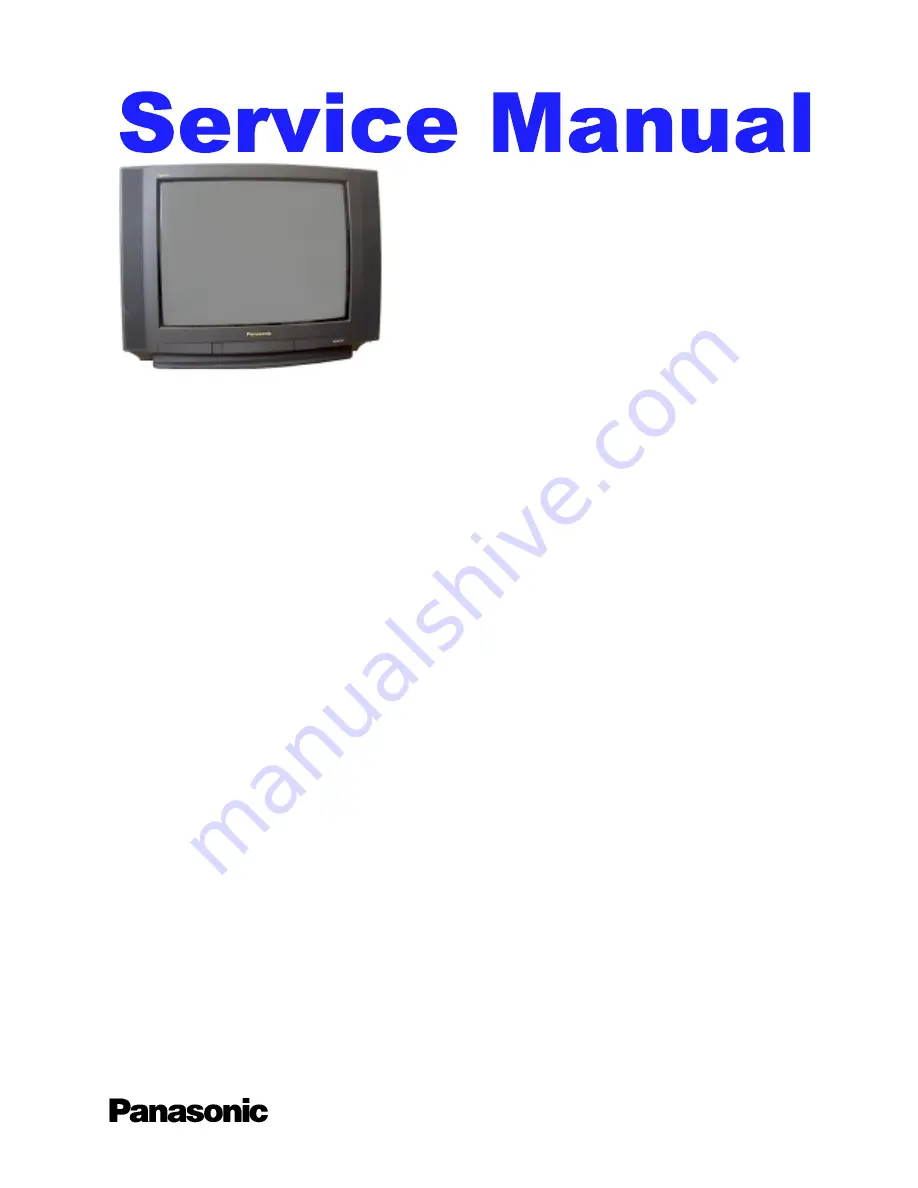 Panasonic TX-25LD20F Service Manual Download Page 1