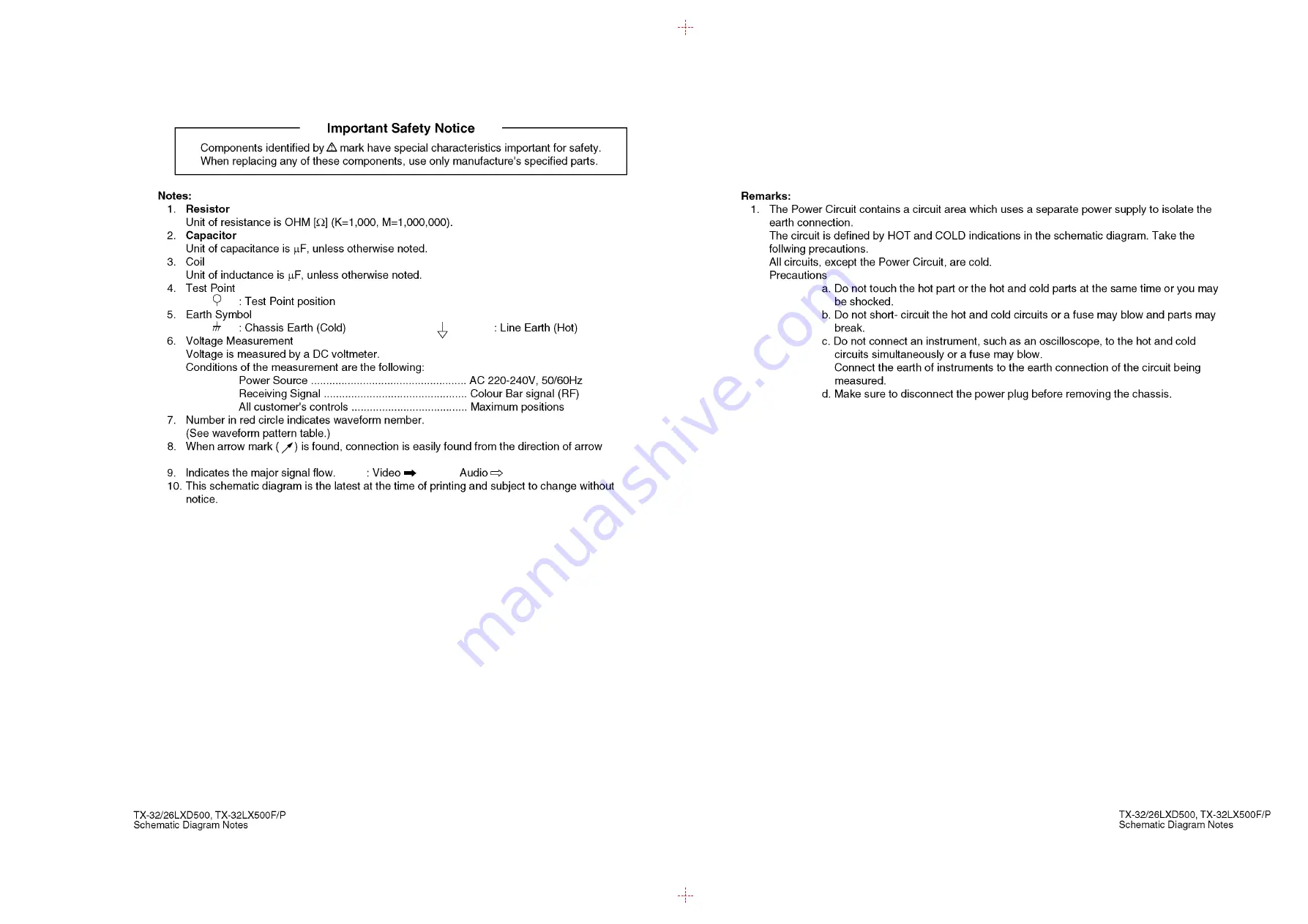 Panasonic TX-26LX500F Service Manual Download Page 162