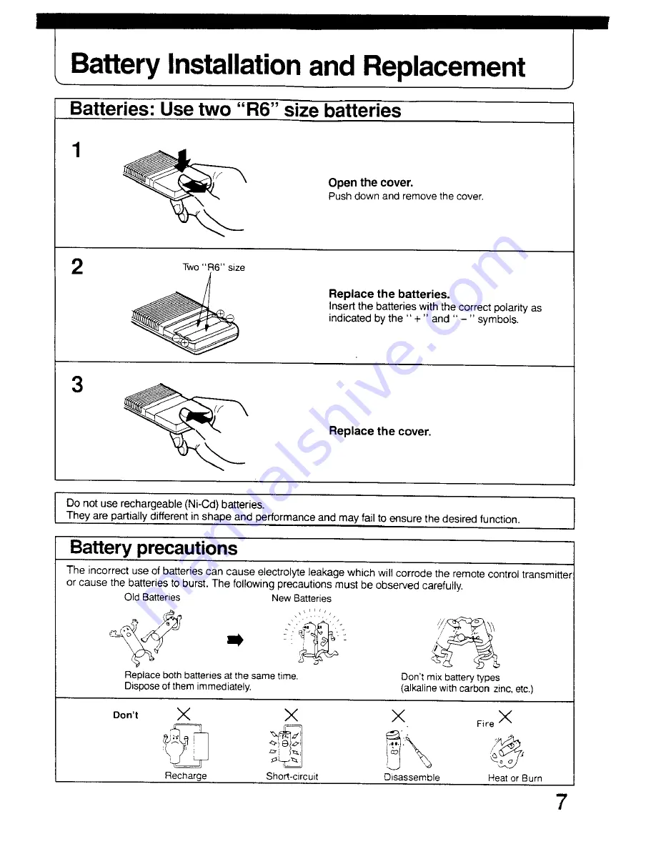 Panasonic TX-26V2Z Operating Instructions Manual Download Page 5