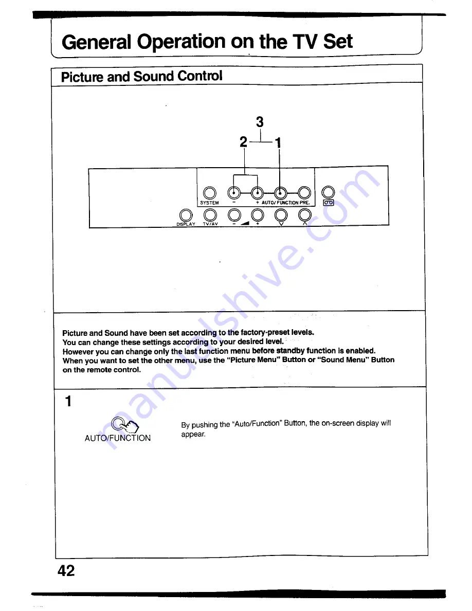 Panasonic TX-26V2Z Operating Instructions Manual Download Page 40