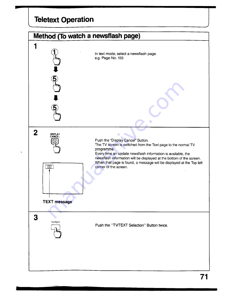 Panasonic TX-26V2Z Operating Instructions Manual Download Page 69