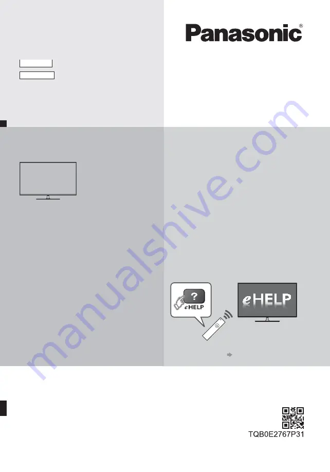 Panasonic TX-40EXW735 Operating Instructions Manual Download Page 1