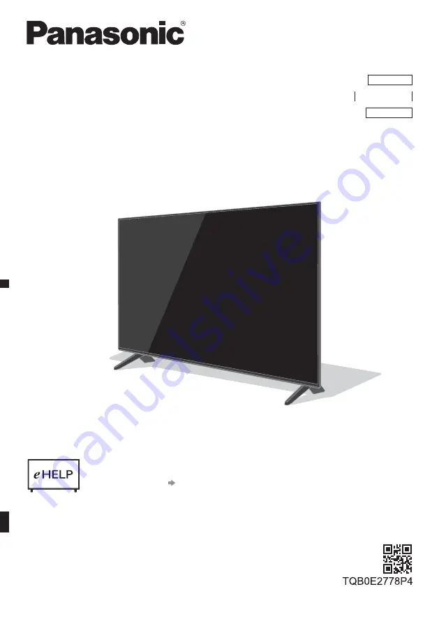 Panasonic TX-43FX600E Assembly Instructions Manual Download Page 1