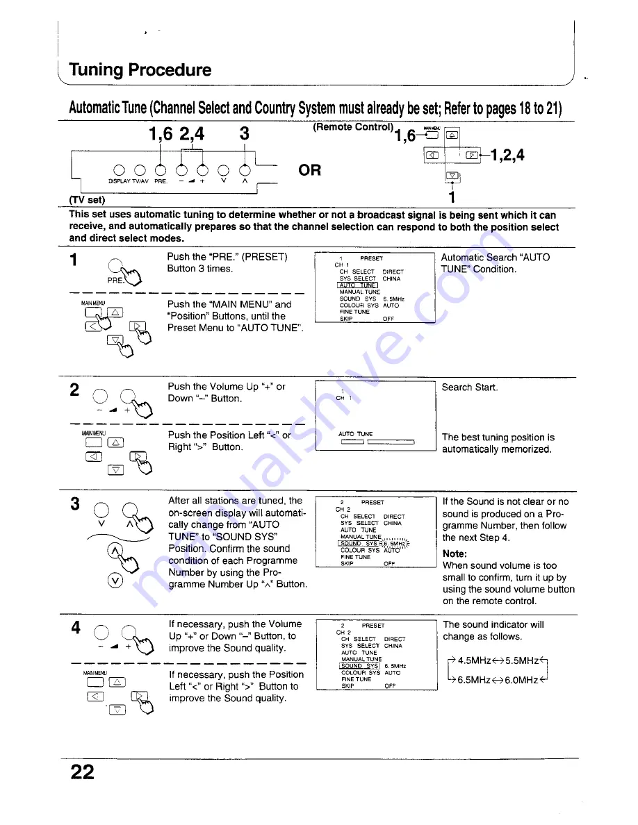 Panasonic TX-47WG25 Series Operating Instructions Manual Download Page 22