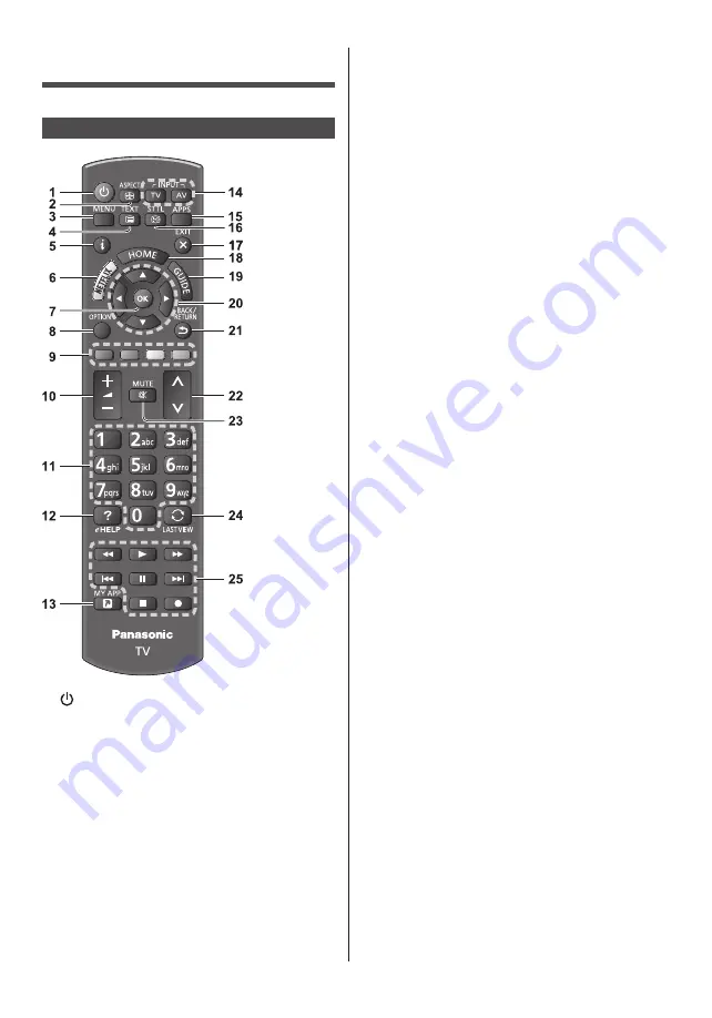 Panasonic TX-49EX580B Operating Instructions Manual Download Page 13