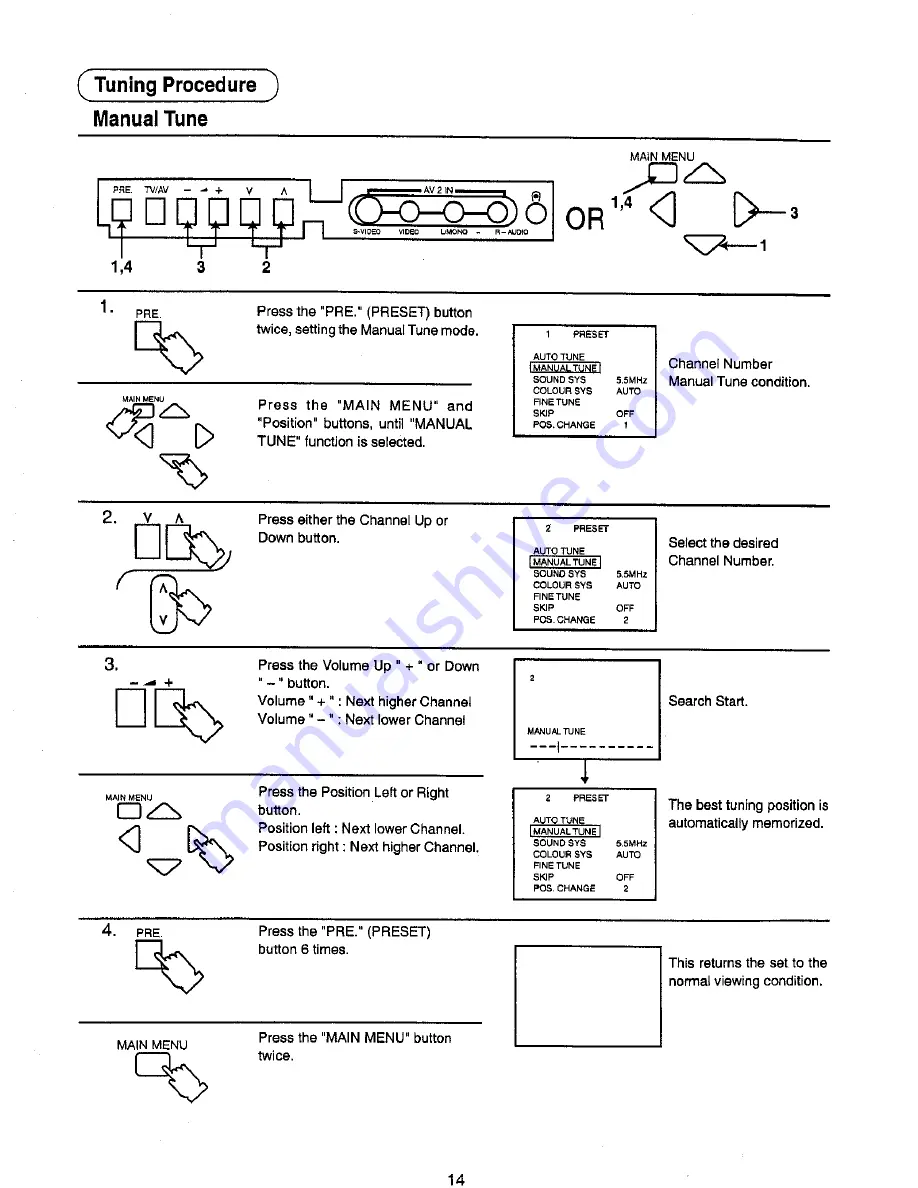 Panasonic TX-51P22Z Operating Instructions Manual Download Page 14