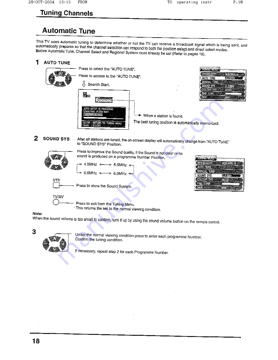 Panasonic TX-56P800H Operating Instructions Manual Download Page 18