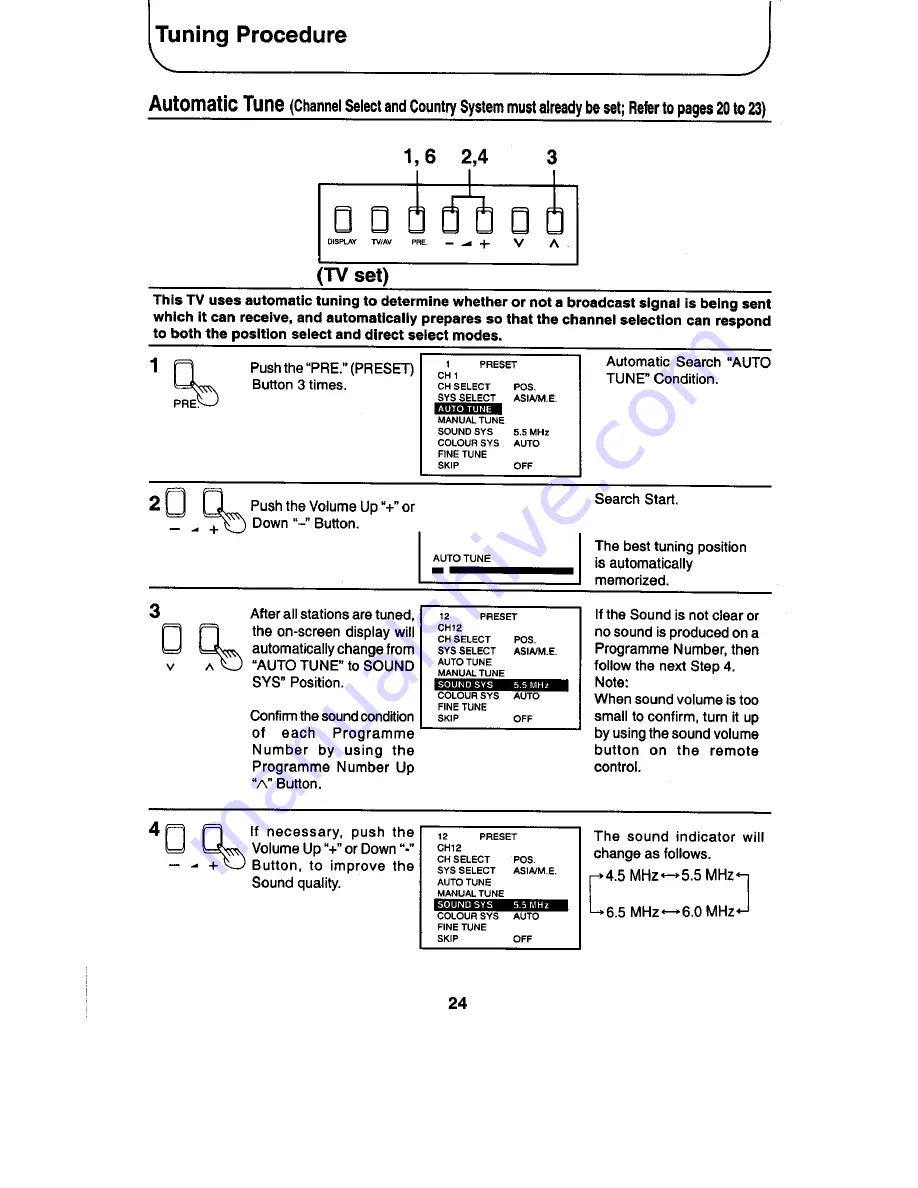 Panasonic TX-79P25Z Operating Instructions Manual Download Page 24