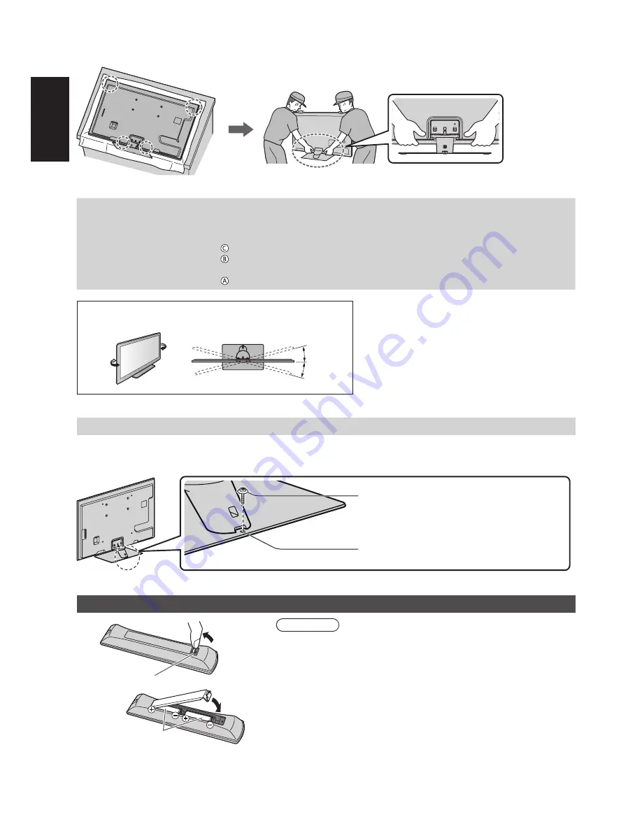 Panasonic TX-L42ET50Y Operating Instructions Manual Download Page 6