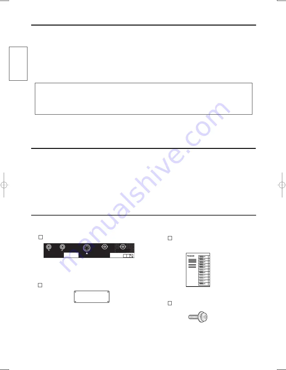 Panasonic TY-42TM6B - Monitor Terminal Expansion Board Operating Instructions Manual Download Page 6