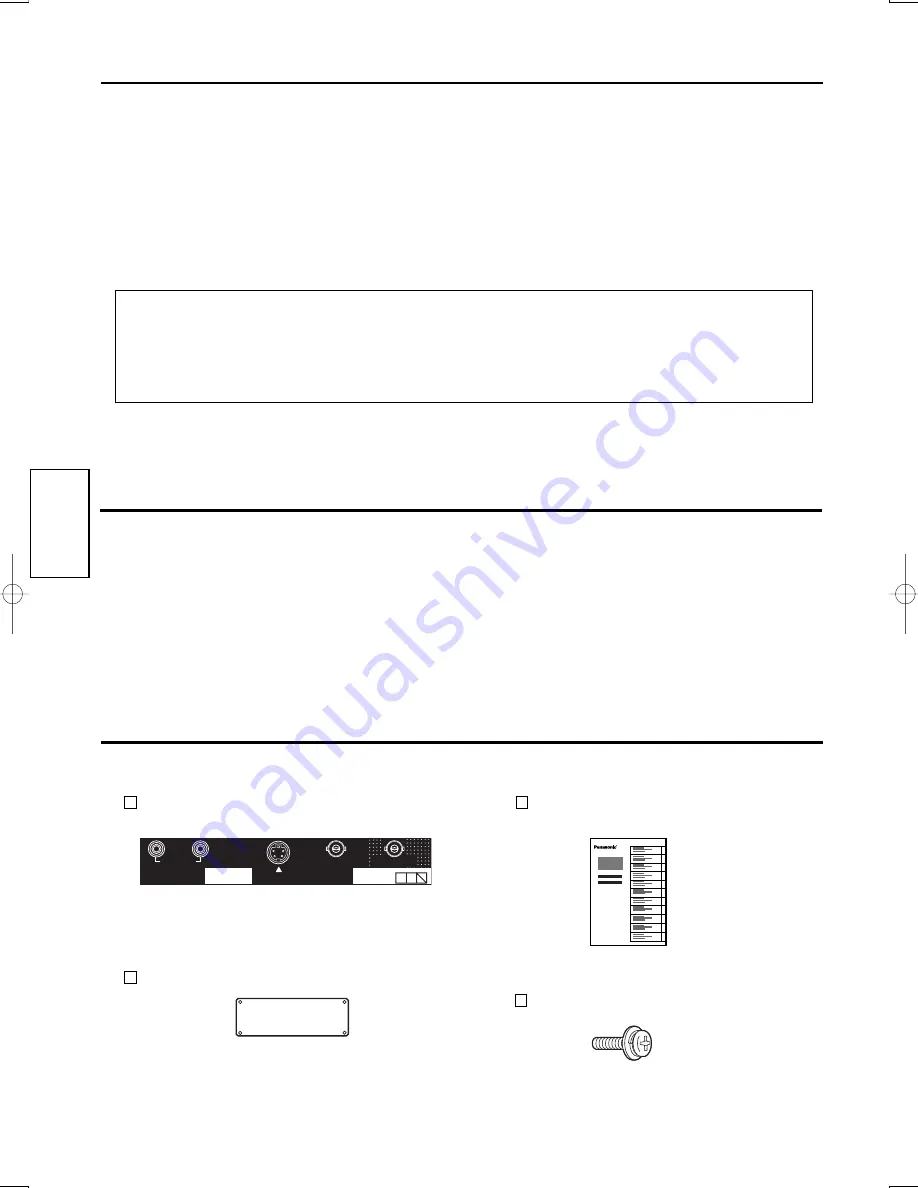 Panasonic TY-42TM6B - Monitor Terminal Expansion Board Operating Instructions Manual Download Page 12