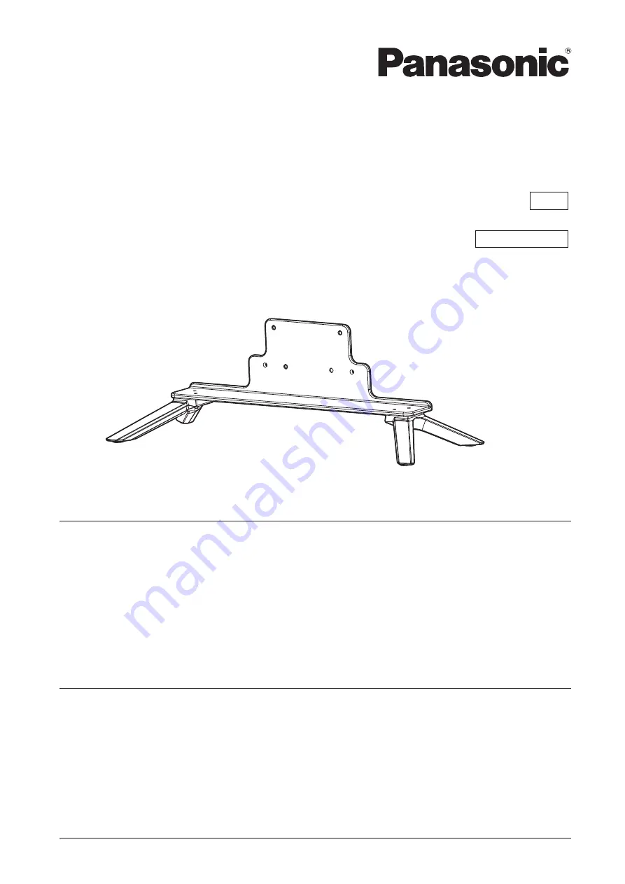 Panasonic TY-ST32PE2 Operating Instructions Manual Download Page 1