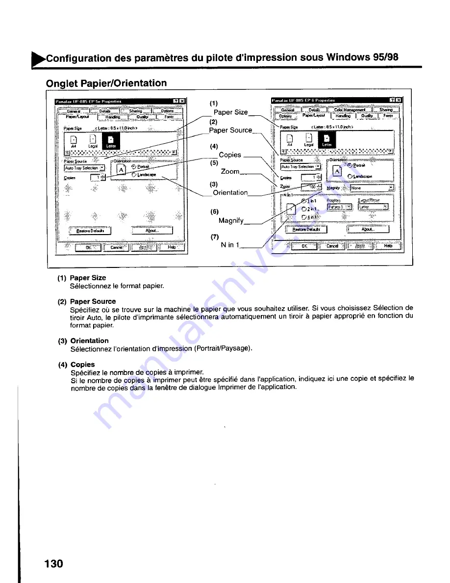 Panasonic UF 885 - Panafax B/W Laser Скачать руководство пользователя страница 132