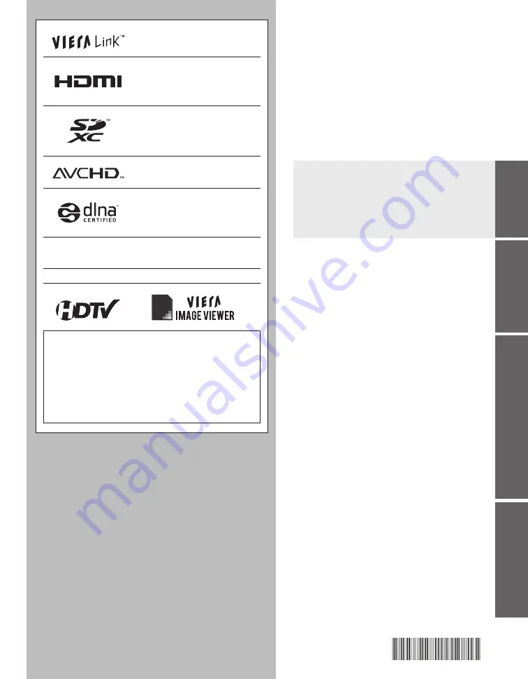 Panasonic Vera TC-P42X3X Owner'S Manual Download Page 4