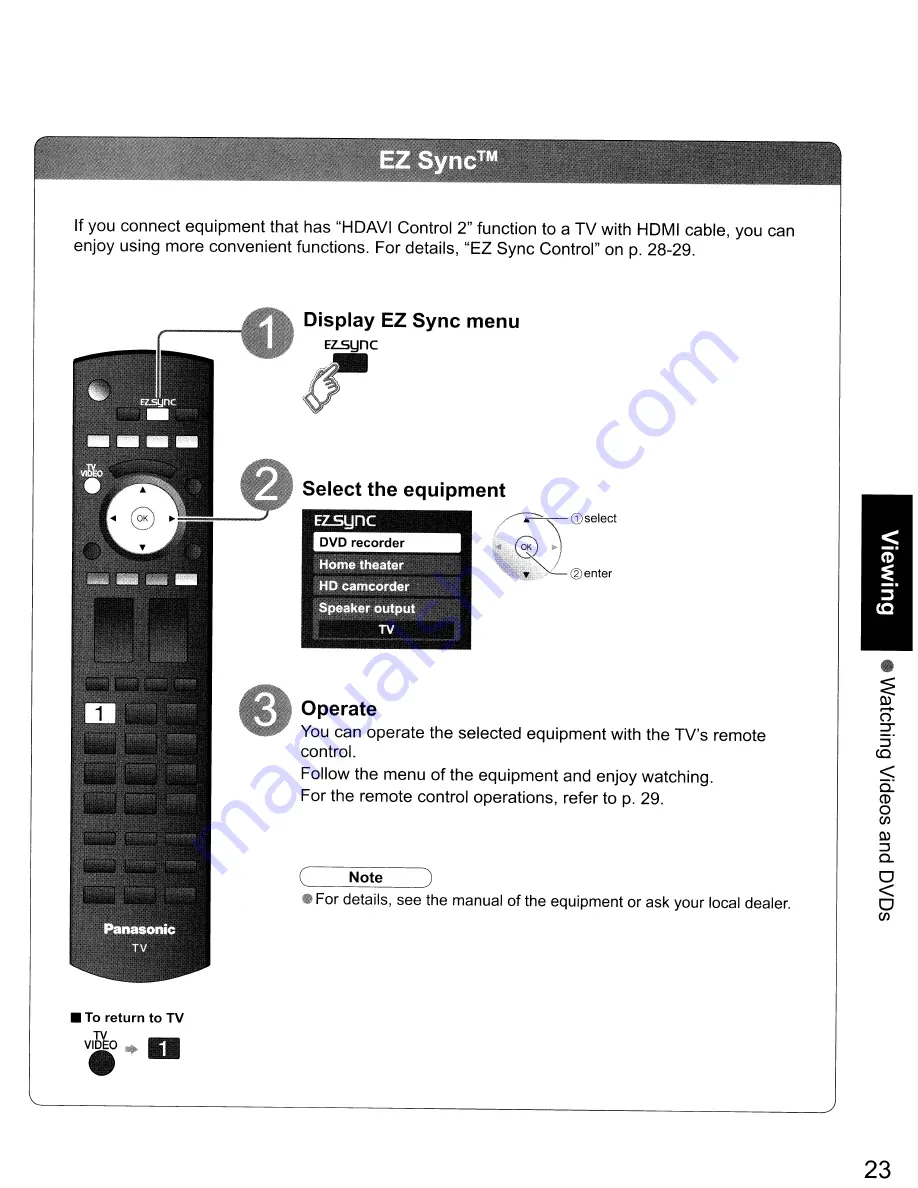 Panasonic Viera TC-32LX700 Operating Instructions Manual Download Page 23