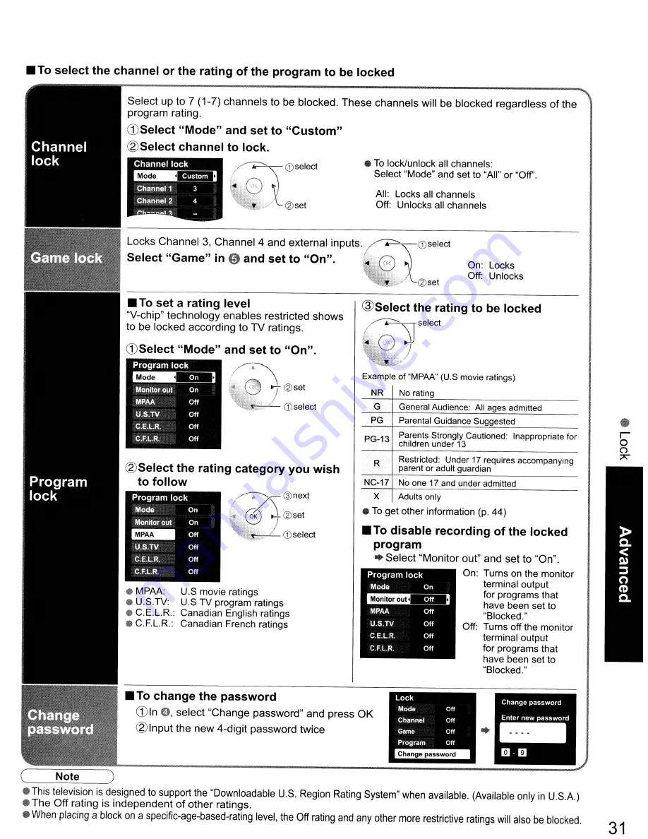 Panasonic Viera TC-32LX700 Operating Instructions Manual Download Page 31