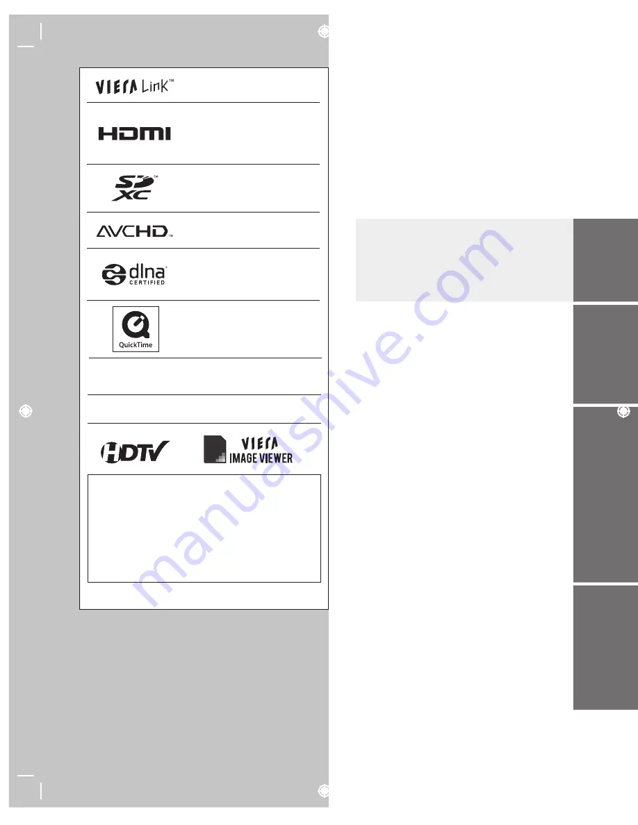 Panasonic VIERA TC-L32E5X Owner'S Manual Download Page 3