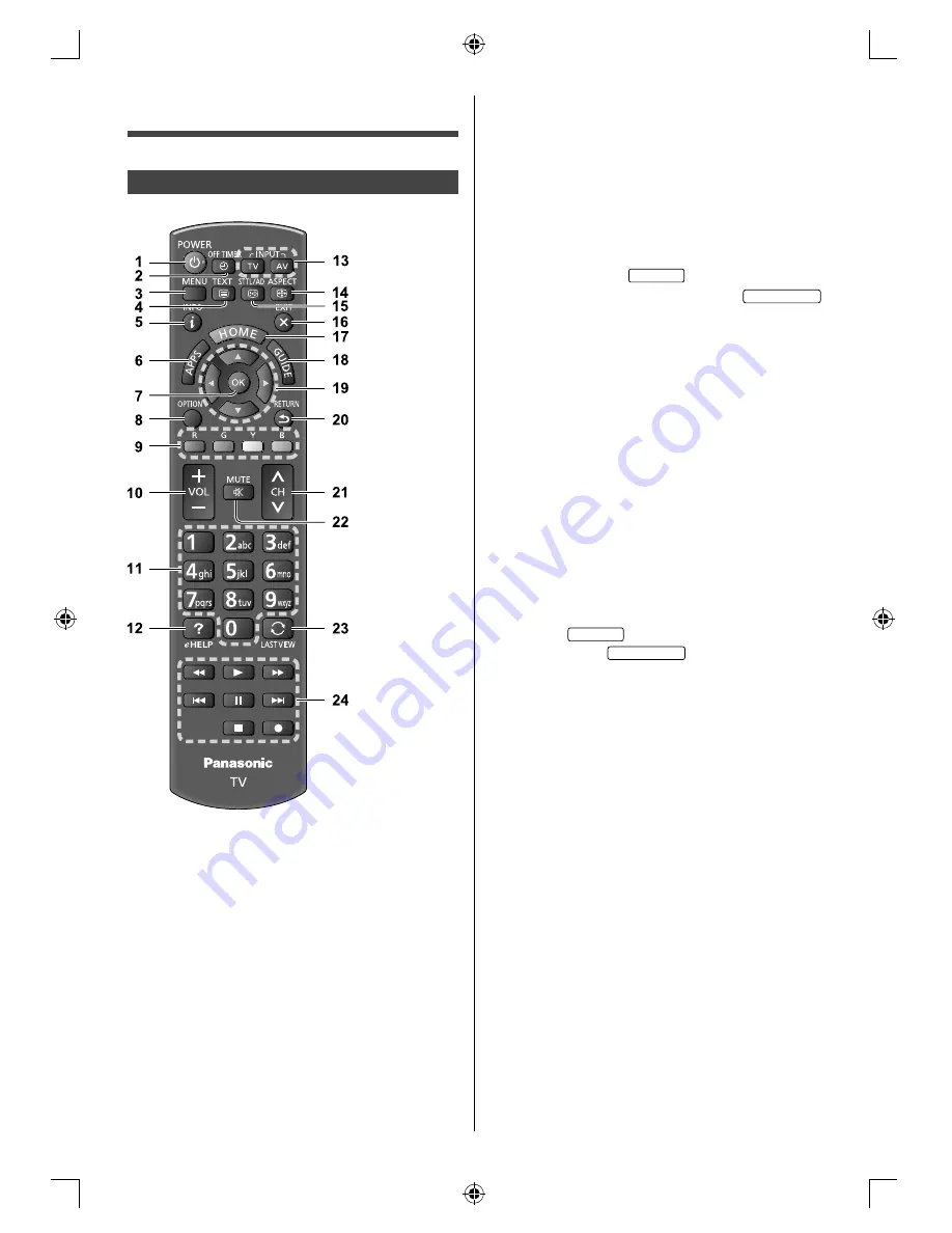 Panasonic Viera TH-32AS610A Operating Instructions Manual Download Page 11