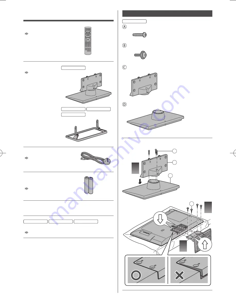 Panasonic Viera TH-32AS630Z Operating Instructions Manual Download Page 6