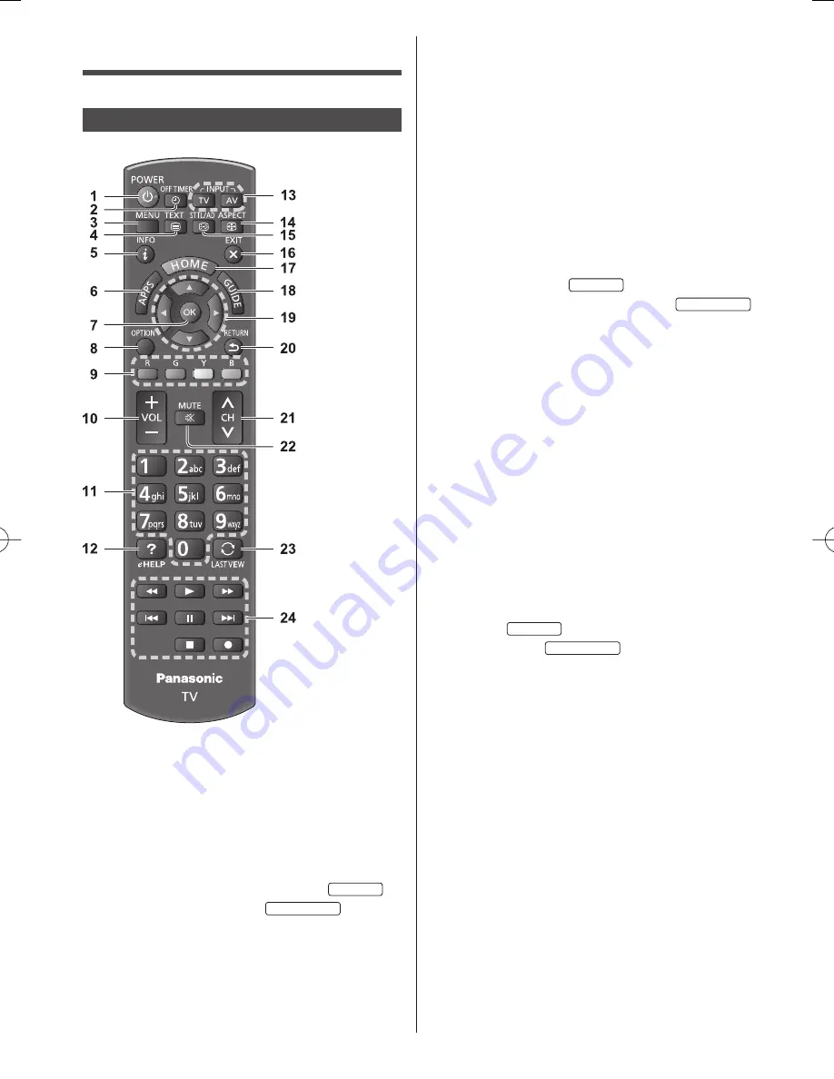 Panasonic Viera TH-32AS630Z Operating Instructions Manual Download Page 11