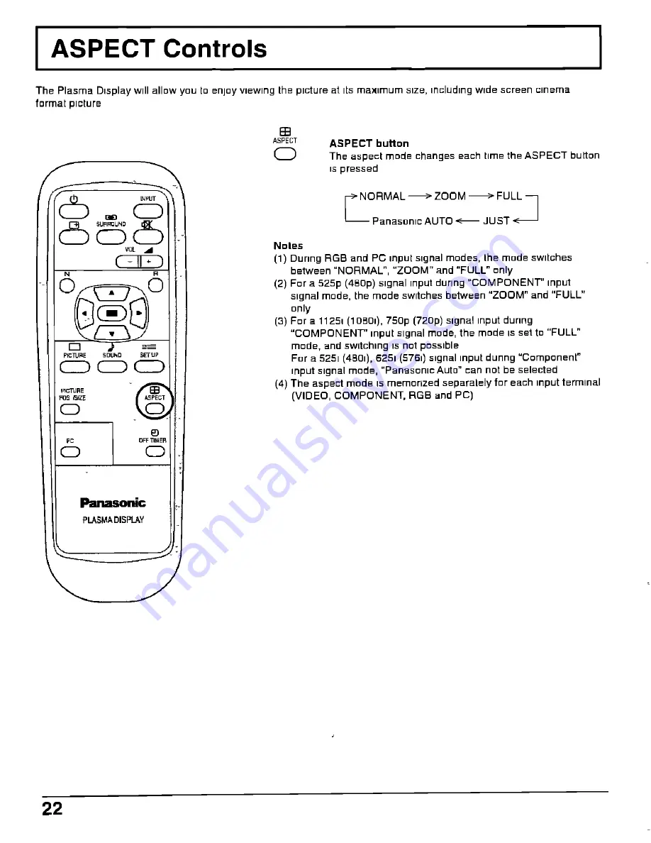 Panasonic Viera TH-37PWD4 User Manual Download Page 22